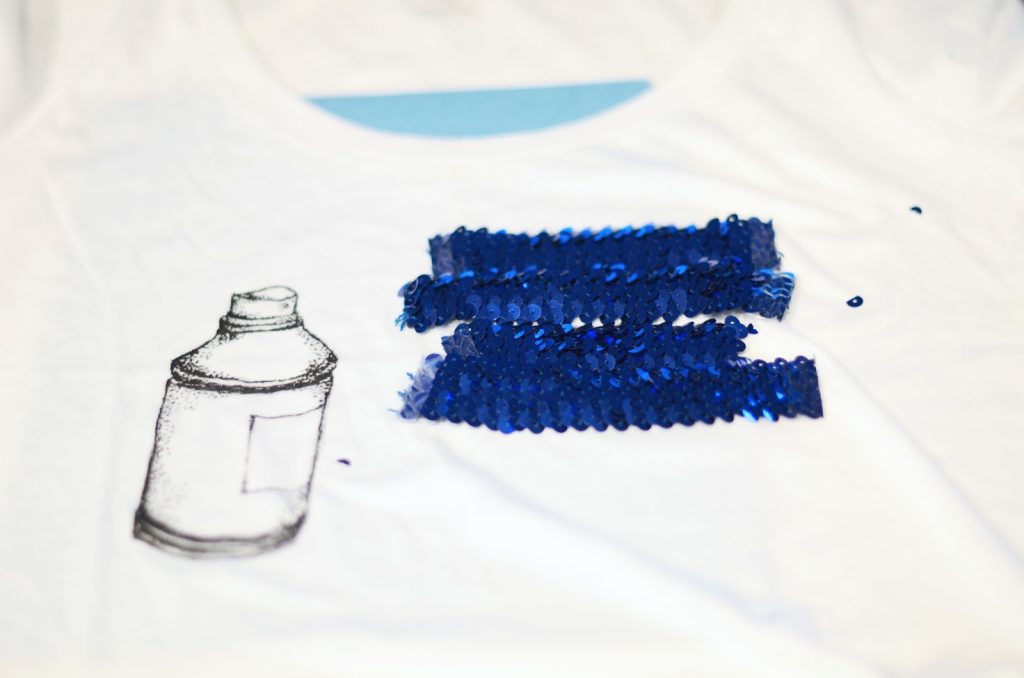 SEQUIN SPRAY TEE (TUTORIAL) - Merrick's Art