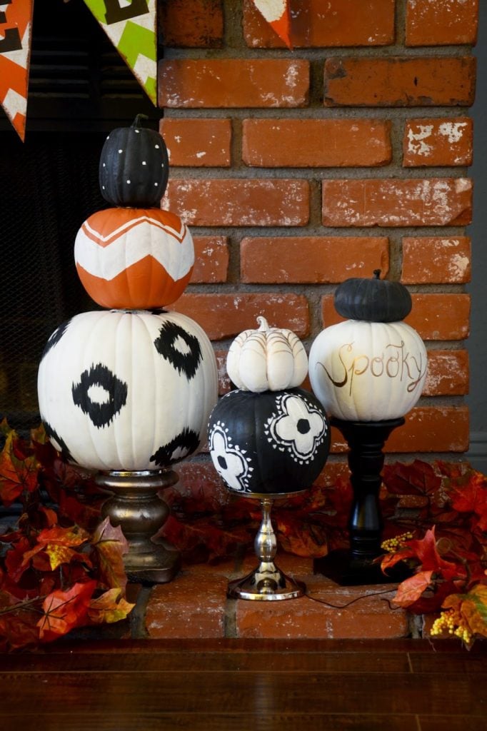 DIY FRIDAY: PAINTED PUMPKINS ON PEDESTALS - Merrick's Art