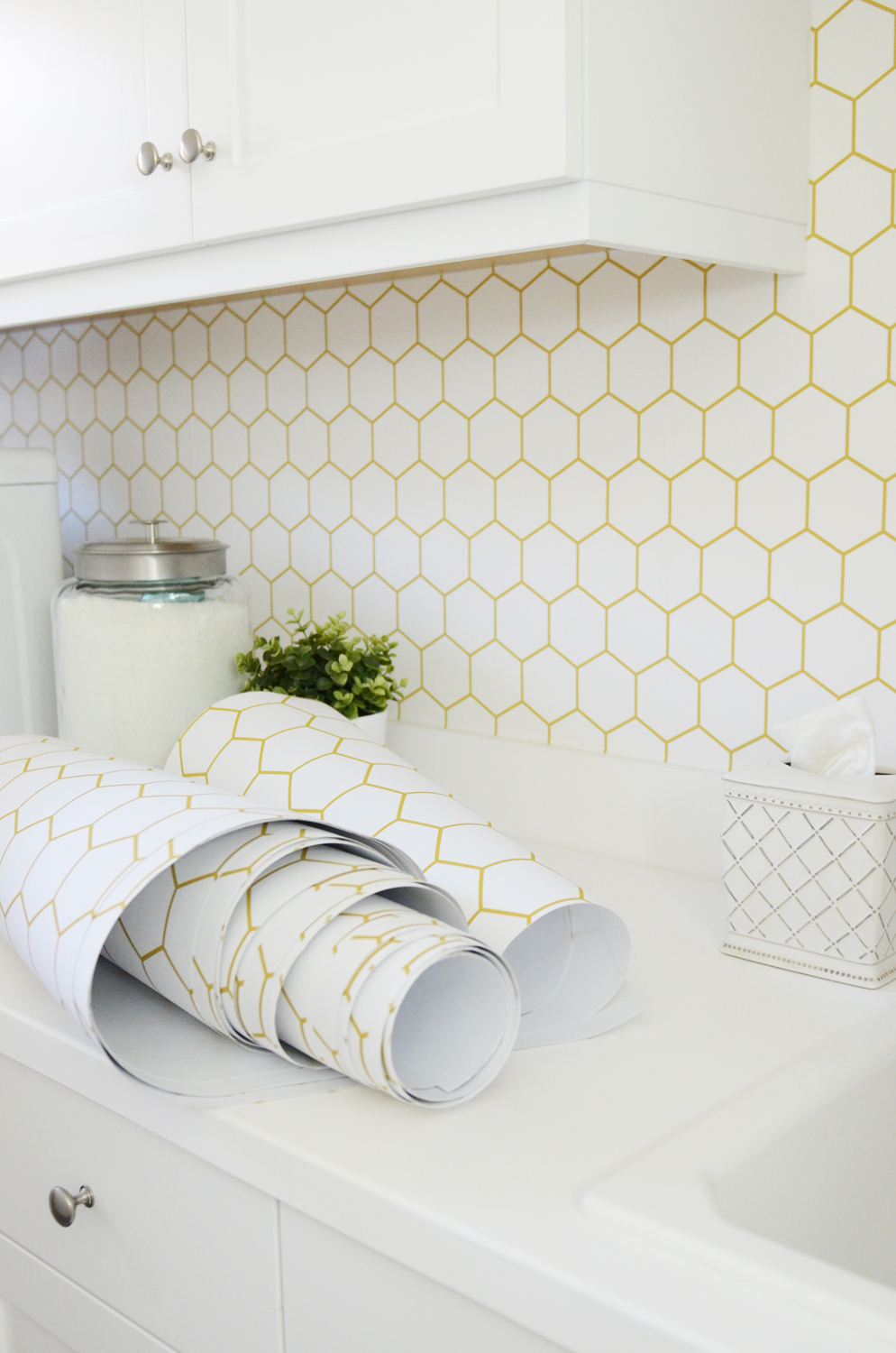 Walls Need Love Hexagon Wallpaper