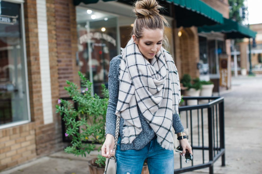 Merrick's Art Checked Blanket Scarf