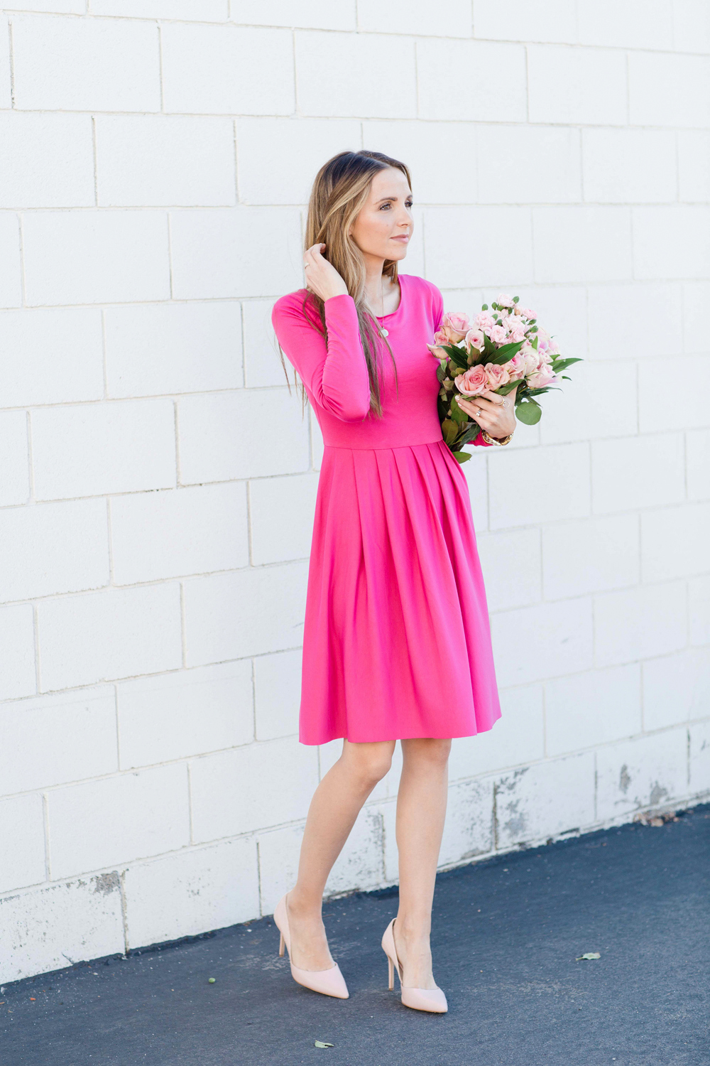 Merrick's Art Pink Pleated DIY Dress