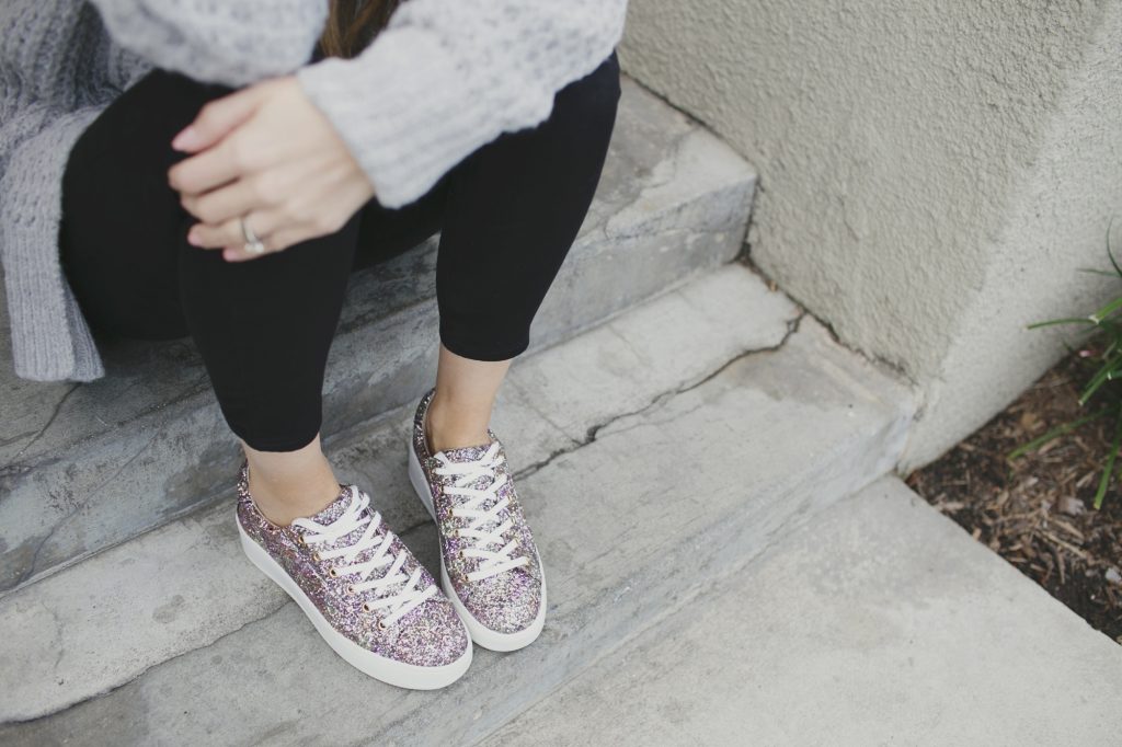 glitter sneakers