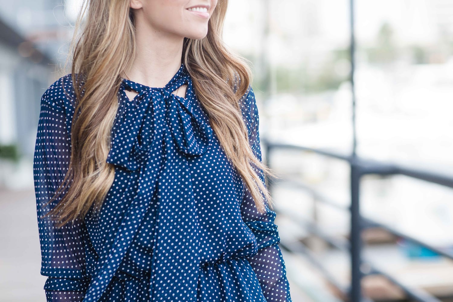 Bow Collar Knit Dress main image 0