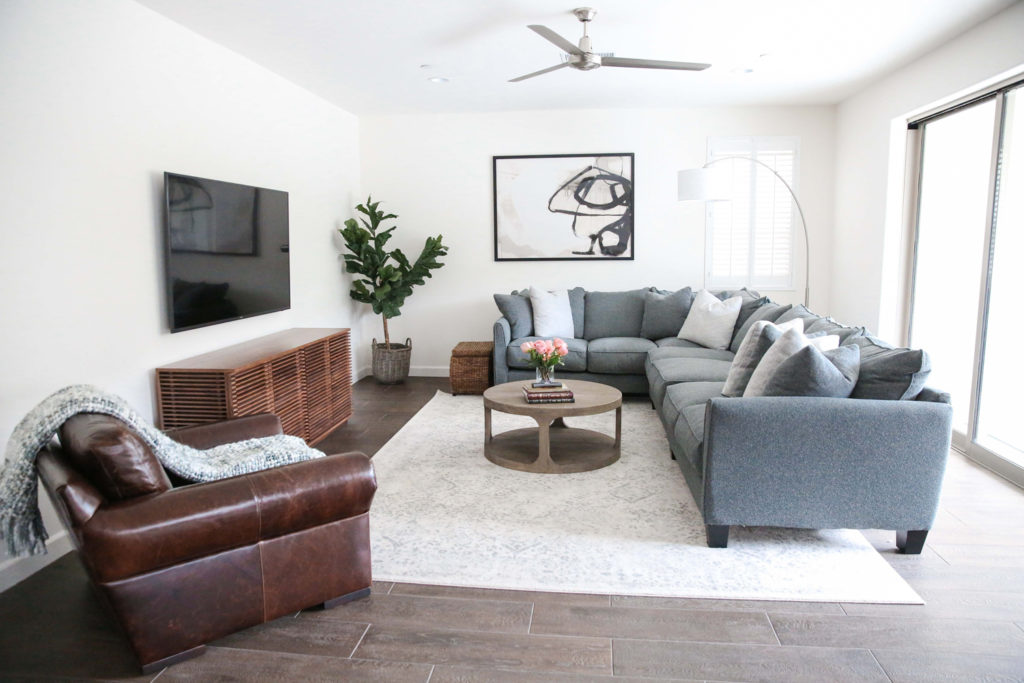 Merrick's Art Simple Neutral Living Room