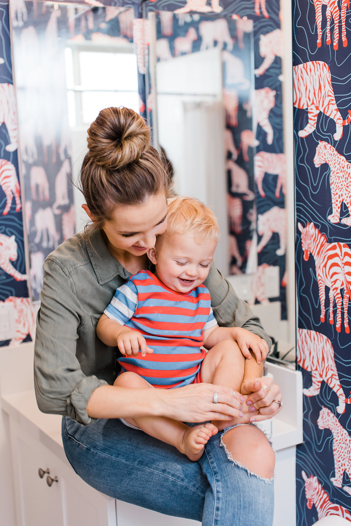 Merrick's Art Walls Need Love Red White and Blue Wallpaper