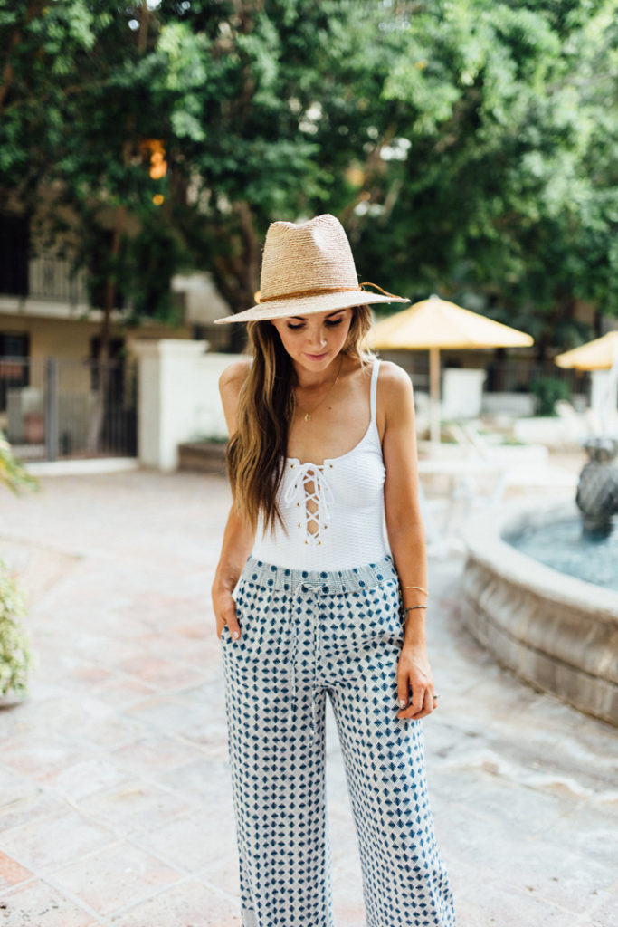 straw hat for the pool