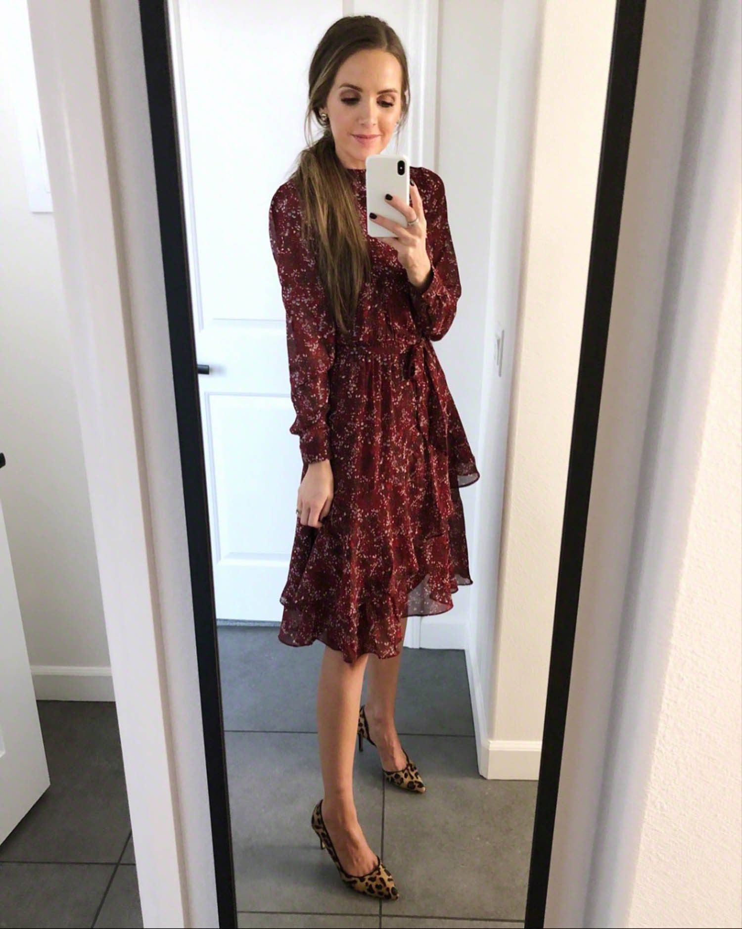floral dress and leopard heels | merricksart.com