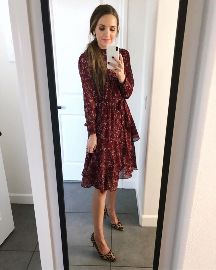 floral dress and leopard heels | merricksart.com