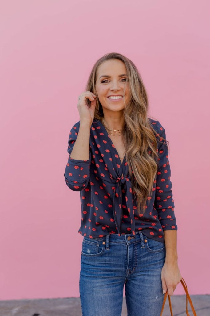 make this cute tie front top for spring!