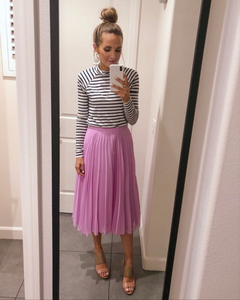 pink plaid skirt