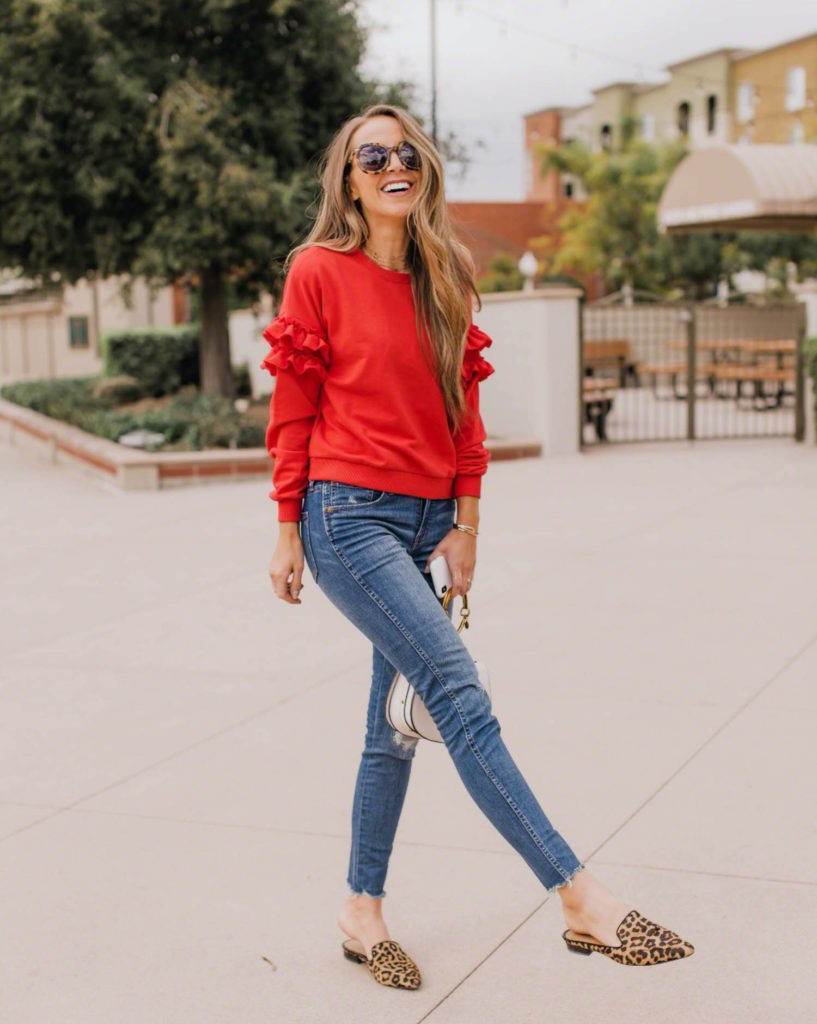 red ruffle sweater | merricksart.com