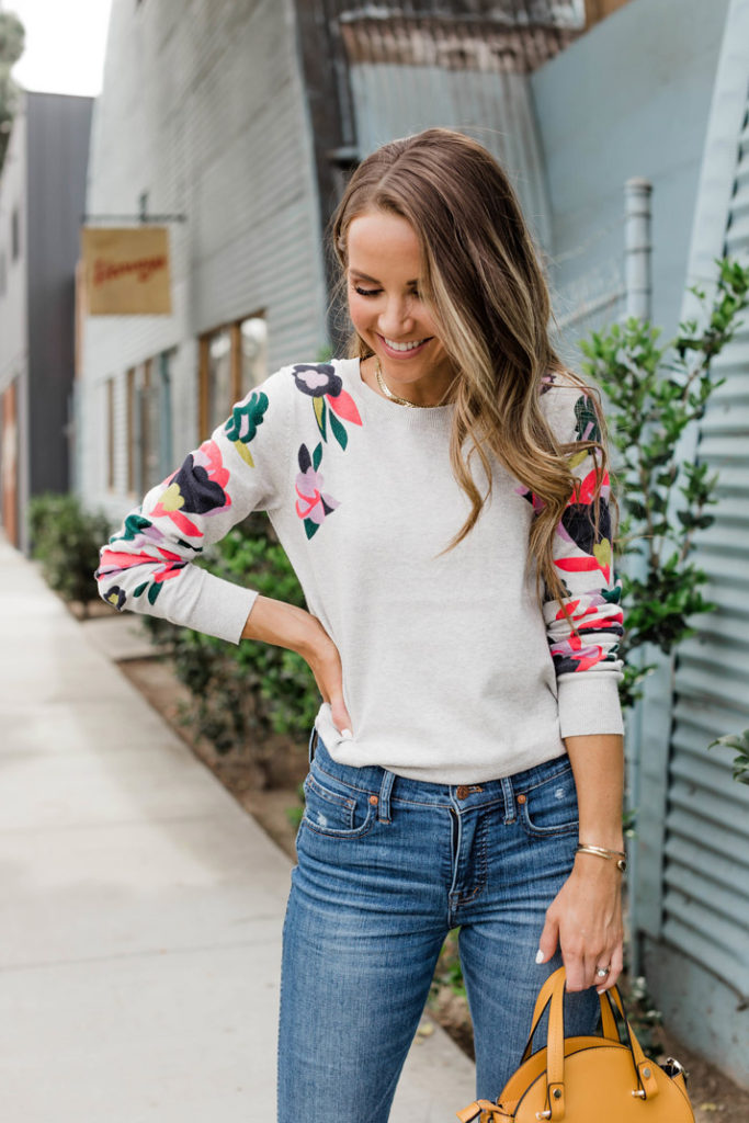 the prettiest graphic floral sweater