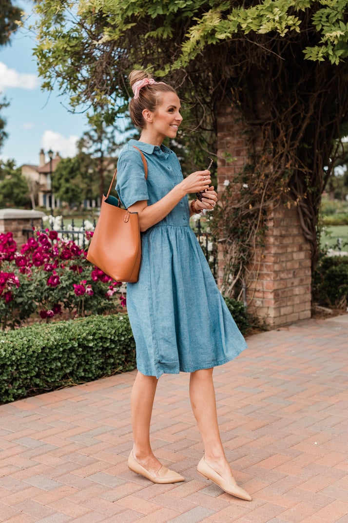 this chambray dress is soft and comfy and so perfect for summer