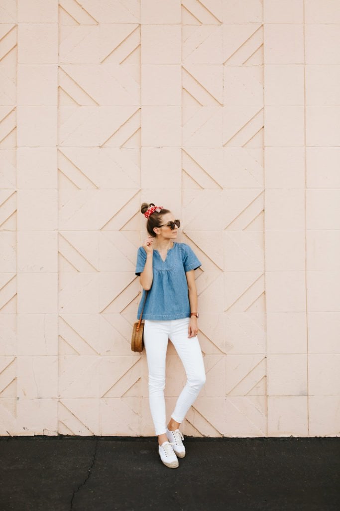 Fourth Of July Theme With Denim Combo Top main image 1