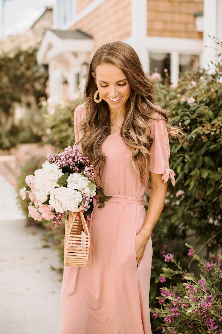 merrick white clothing collection summer dress blush pink