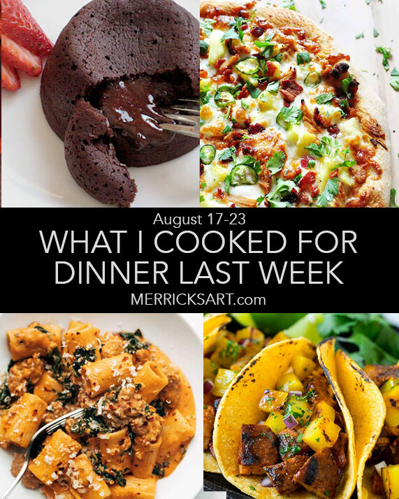 collage for weekly menu