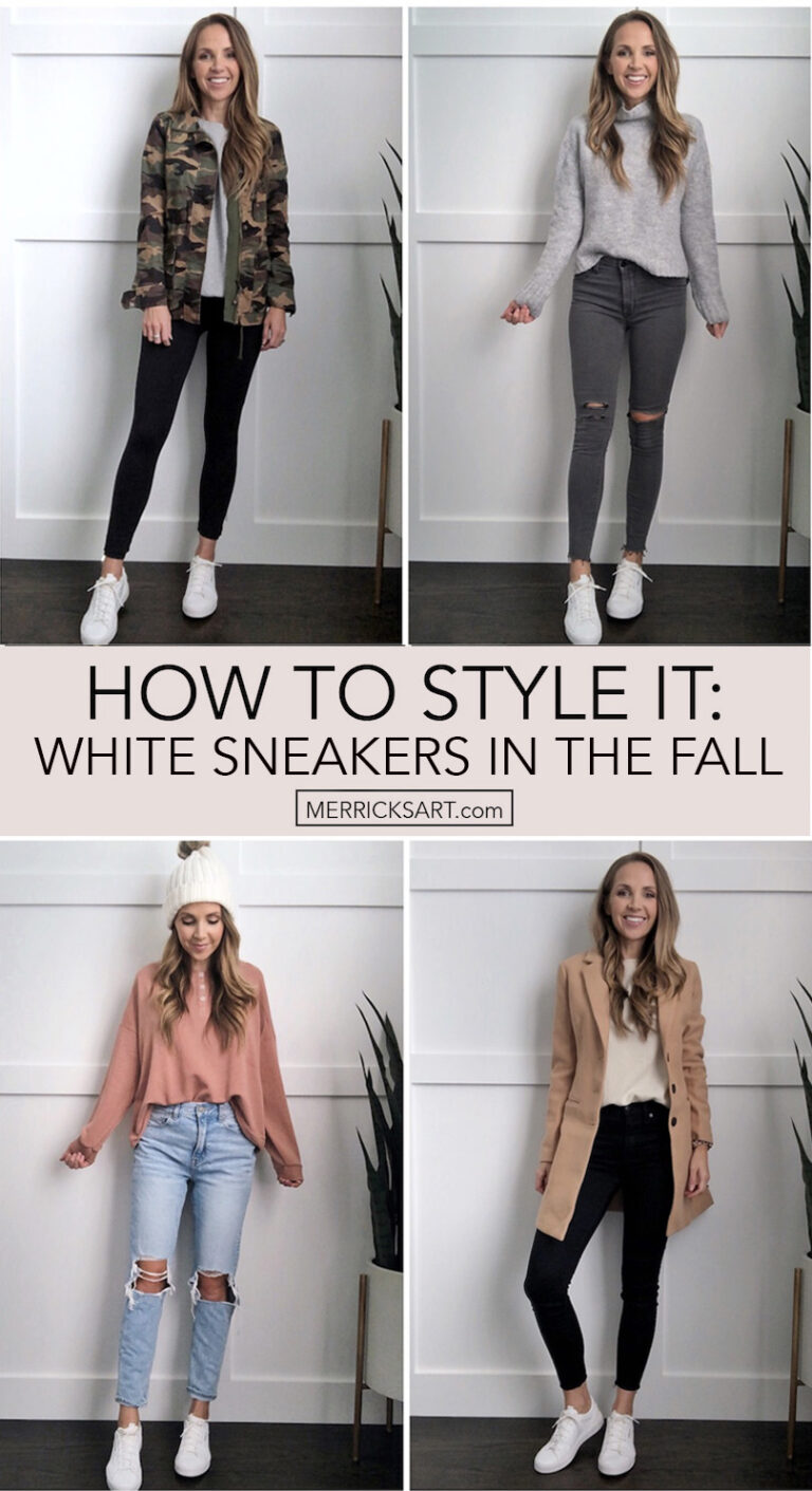 4 Ways to Wear White Sneakers in the Fall - Merrick's Art
