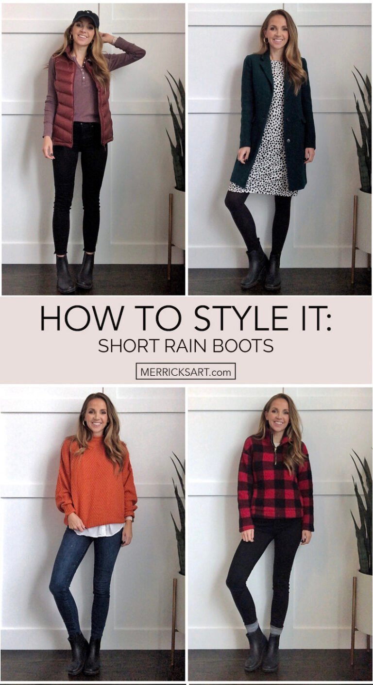 stylish short rain boots