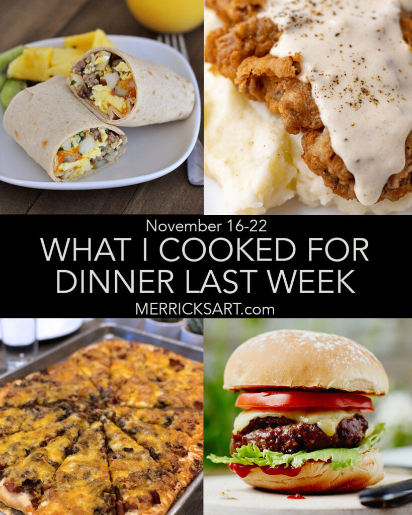 November 22 weekly menu