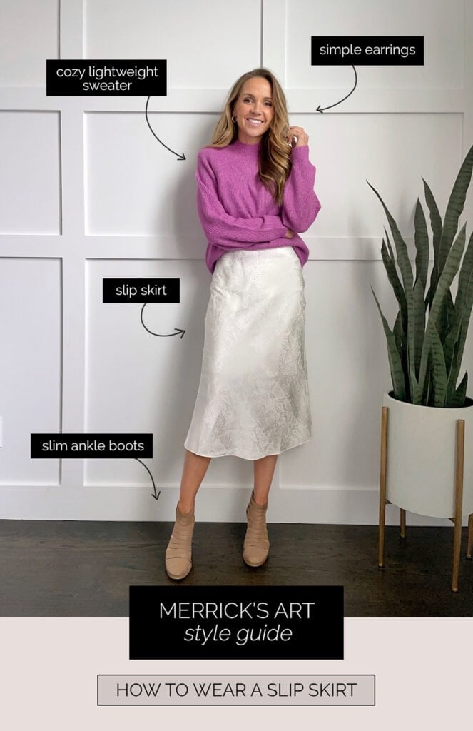 3 Cute Slip Skirt Outfits for Spring Merrick's Art