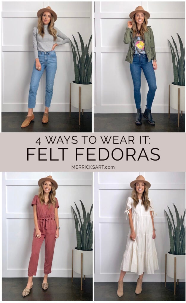 4 Cute Felt Fedora Hat Outfits Merrick's Art
