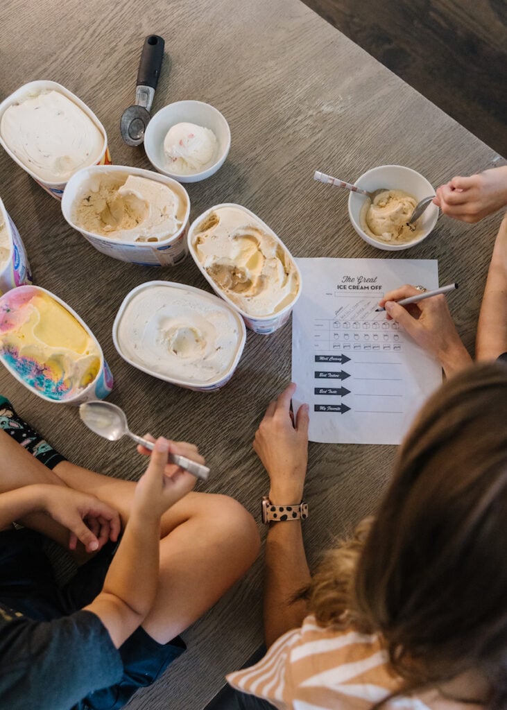 How to do an Ice Cream Taste Test (Perfect for Family Reunions