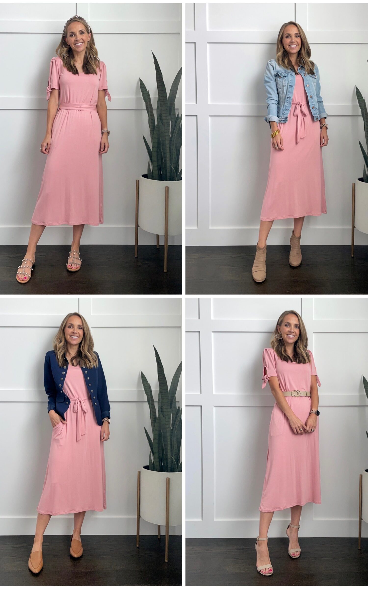 pink midi dress