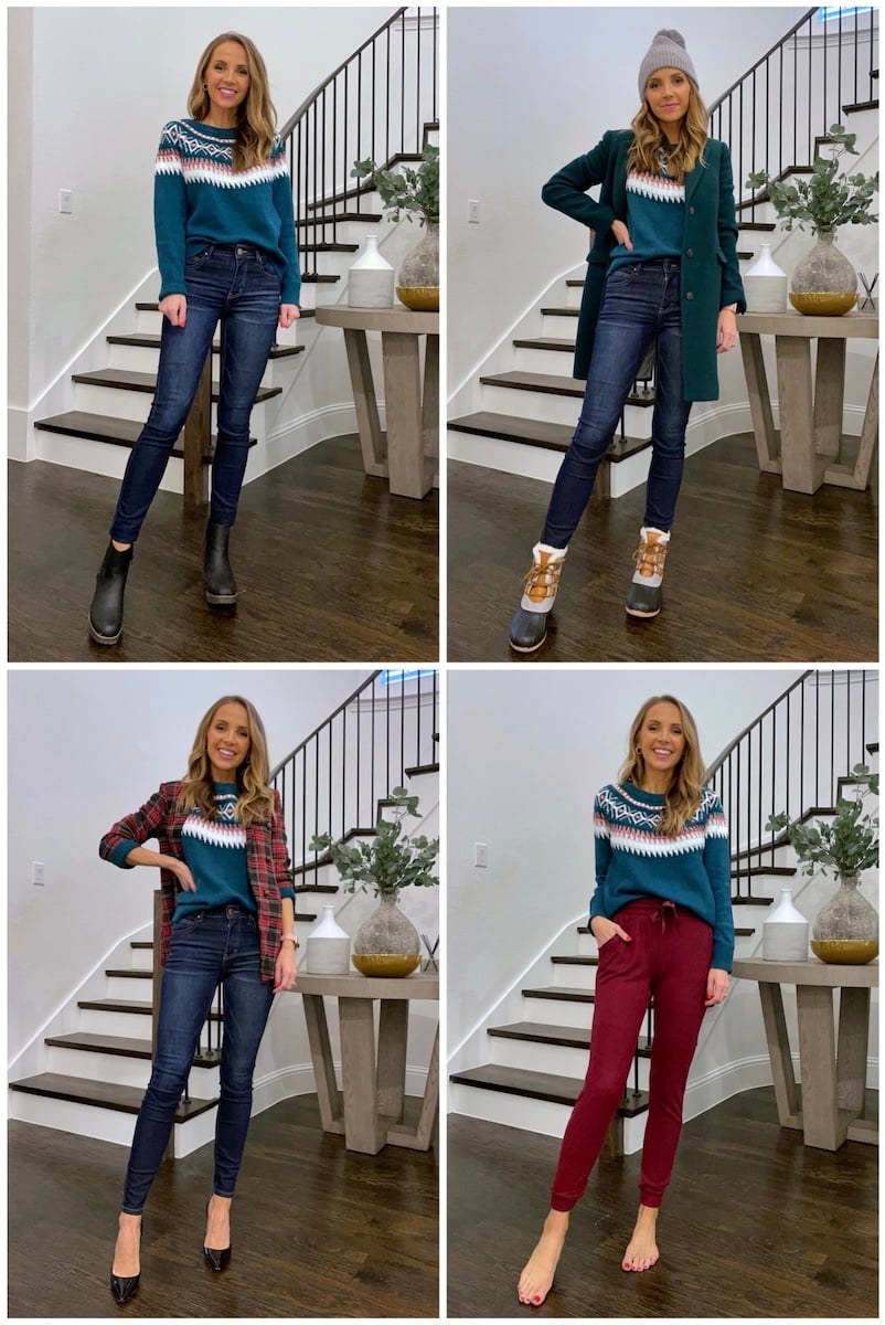fair isle sweater 4 ways