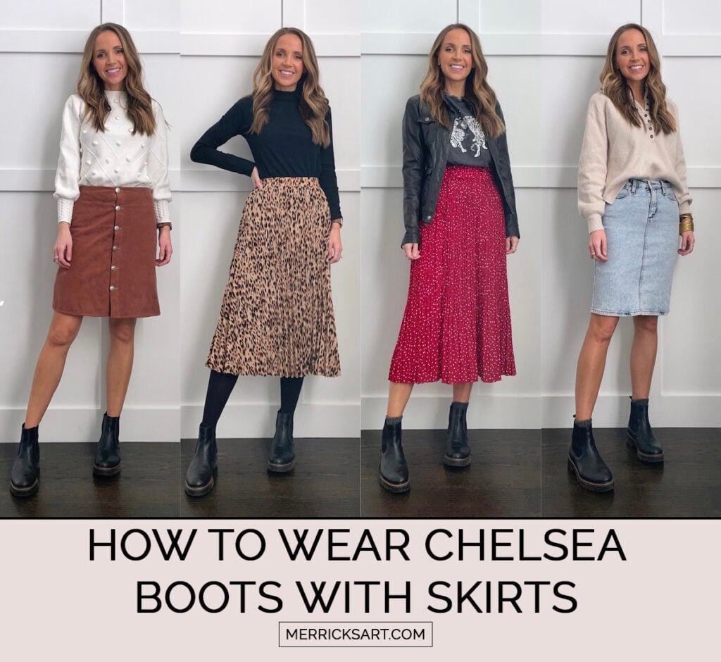 4 Ways to Wear Chelsea Boots With Skirts - Merrick's Art