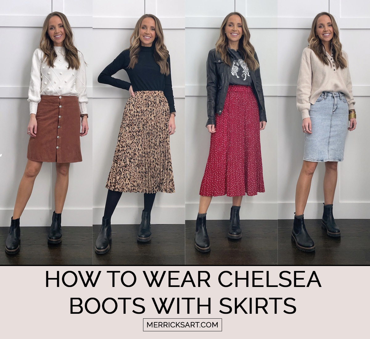 4 Ways To Wear Chelsea Boots With Skirts Merrick s Art