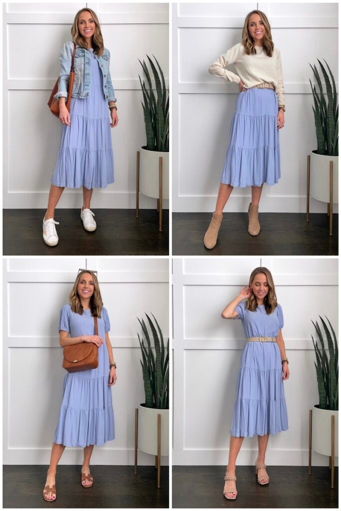 4 ways to wear a midi dress spring