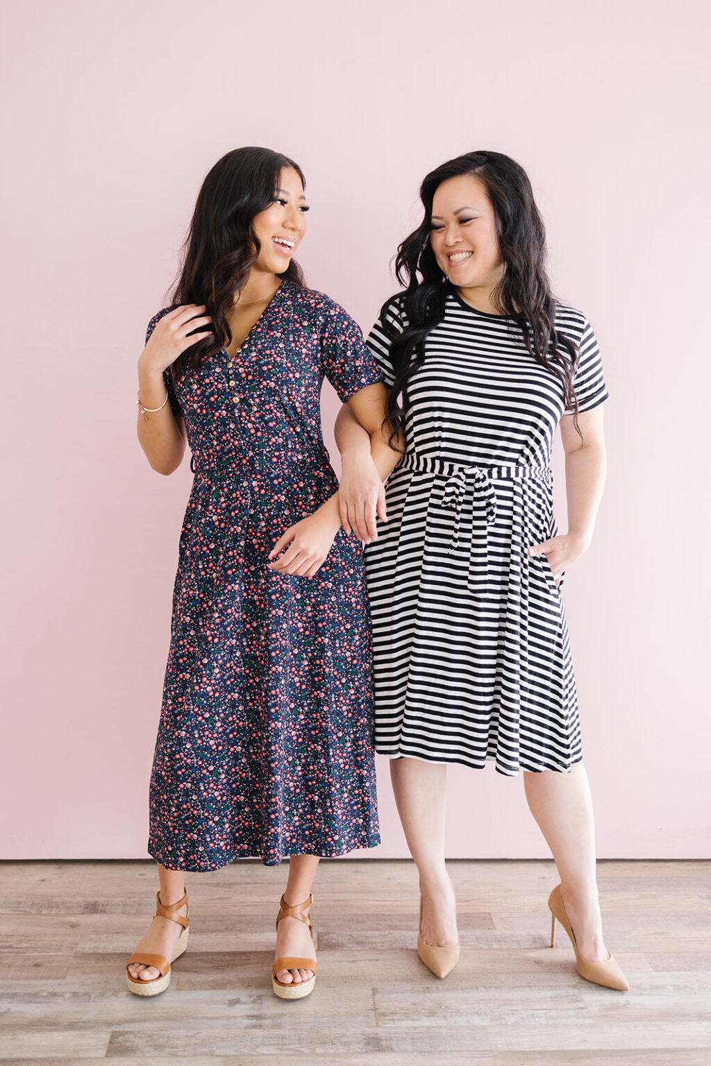 Navy and Floral Merrick White Collection Dresses - Merrick's Art