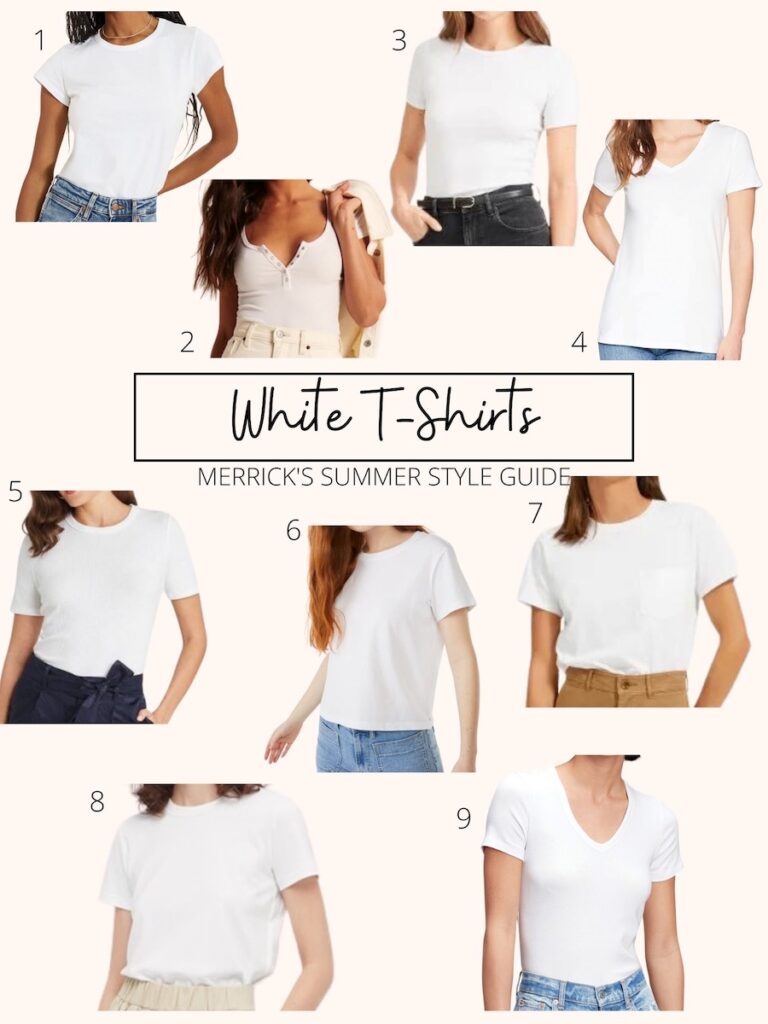 white tees summer