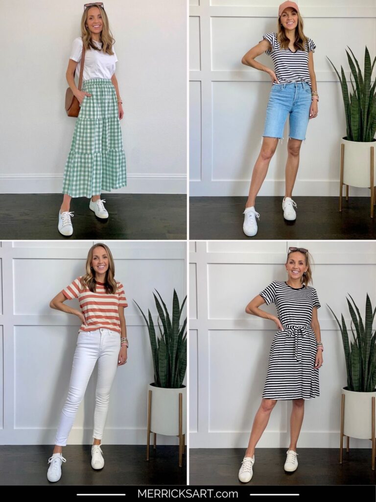 4 ways to wear white sneakers