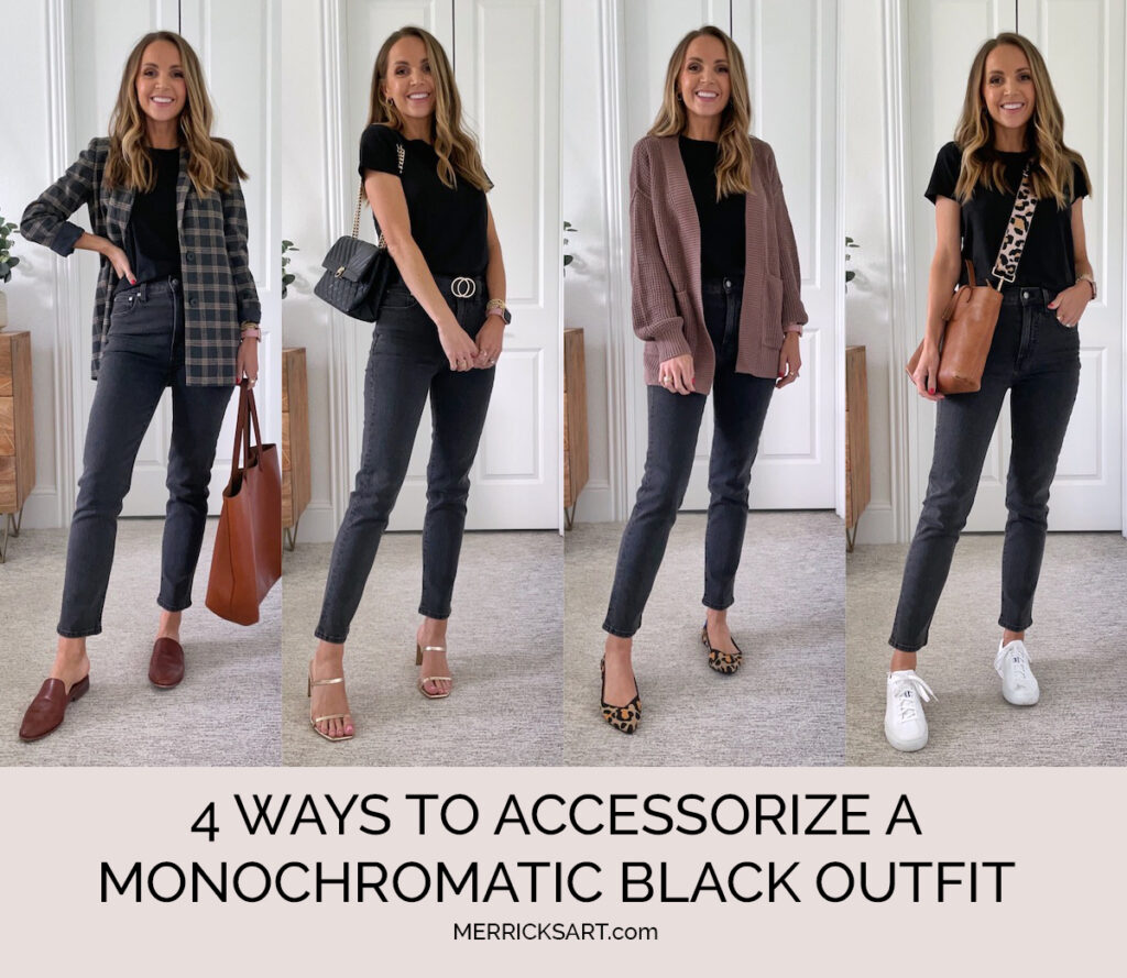 4 Ways to Wear a Black Monochromatic Outfit - Merrick's Art