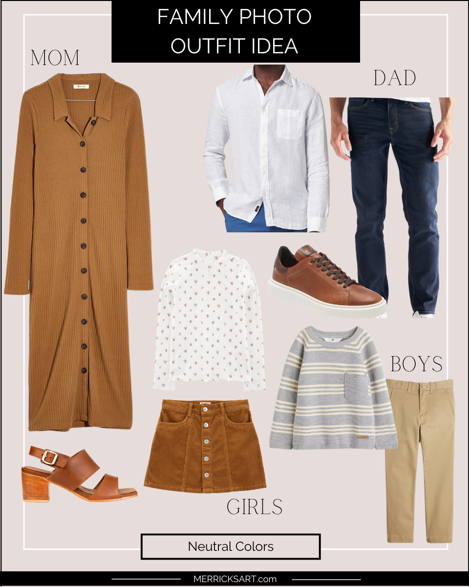 Neutral Family Picture Outfits - Merrick's Art