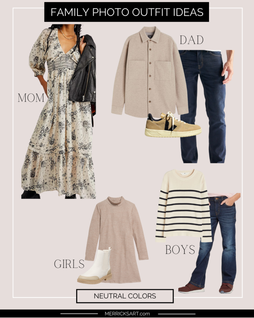 Neutral Family Picture Outfits - Merrick's Art