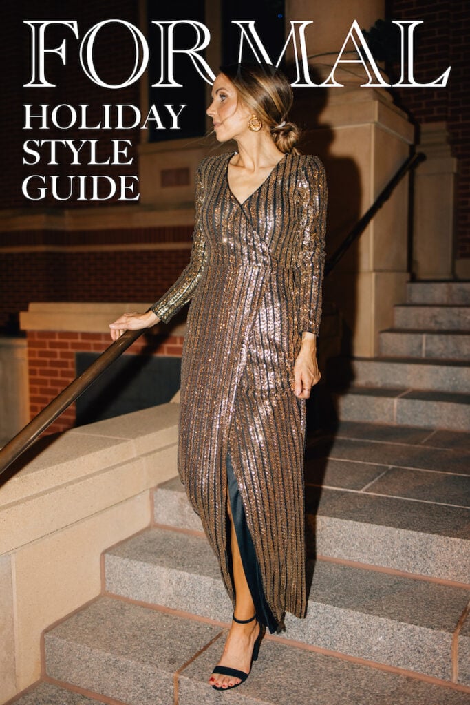 formal style guide sequin column dress
