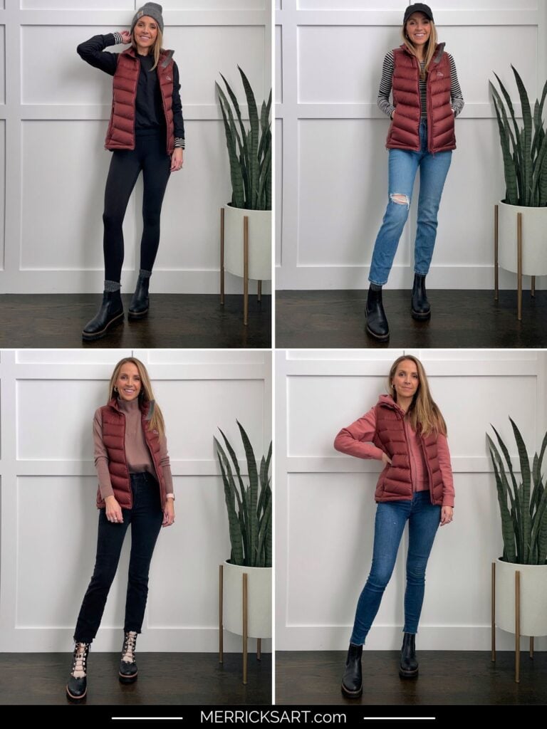 4 ways to wear a puffer vest