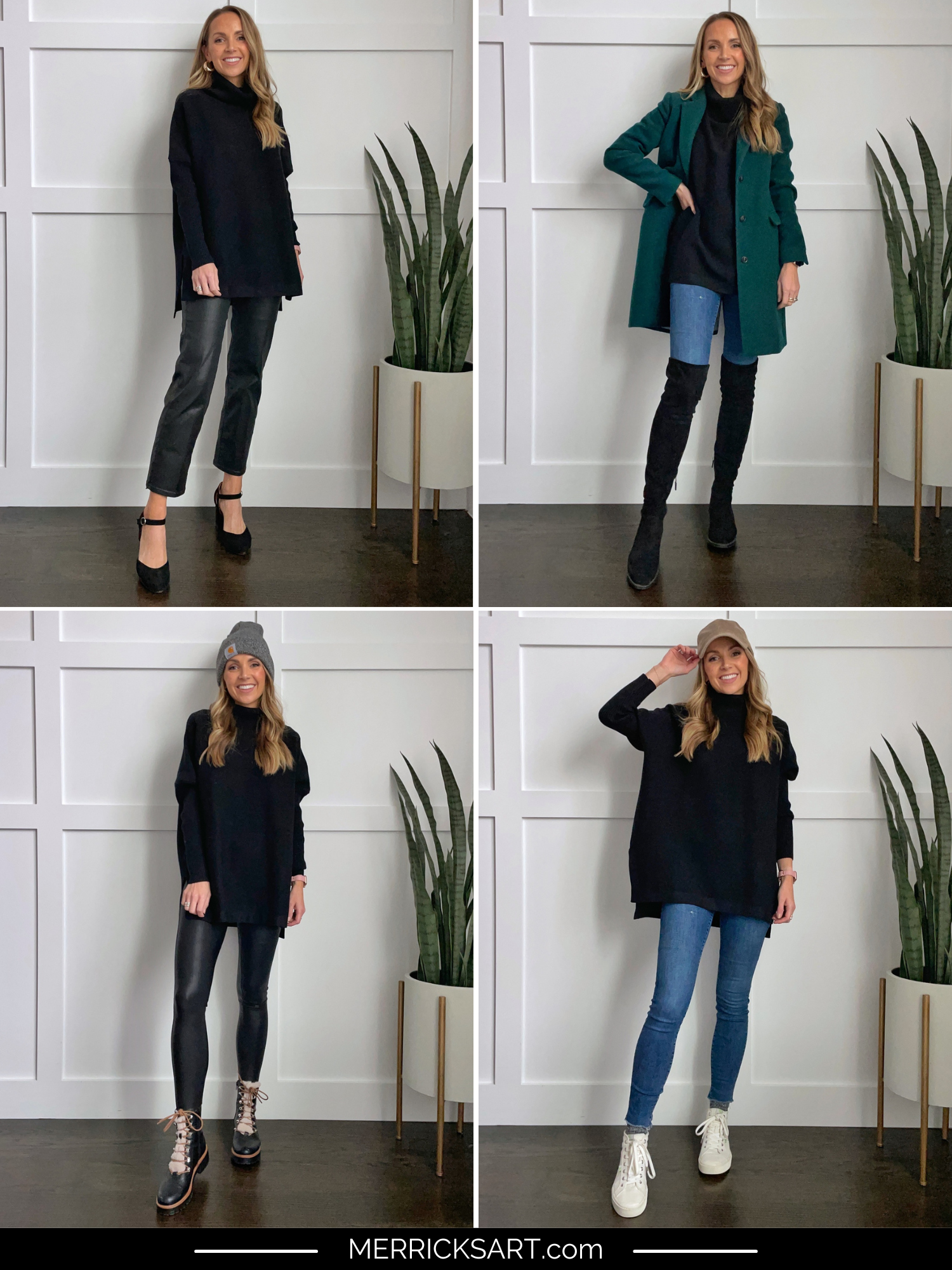 4 ways to wear a long sweater