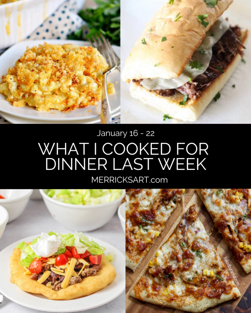 what I cooked for dinner this week