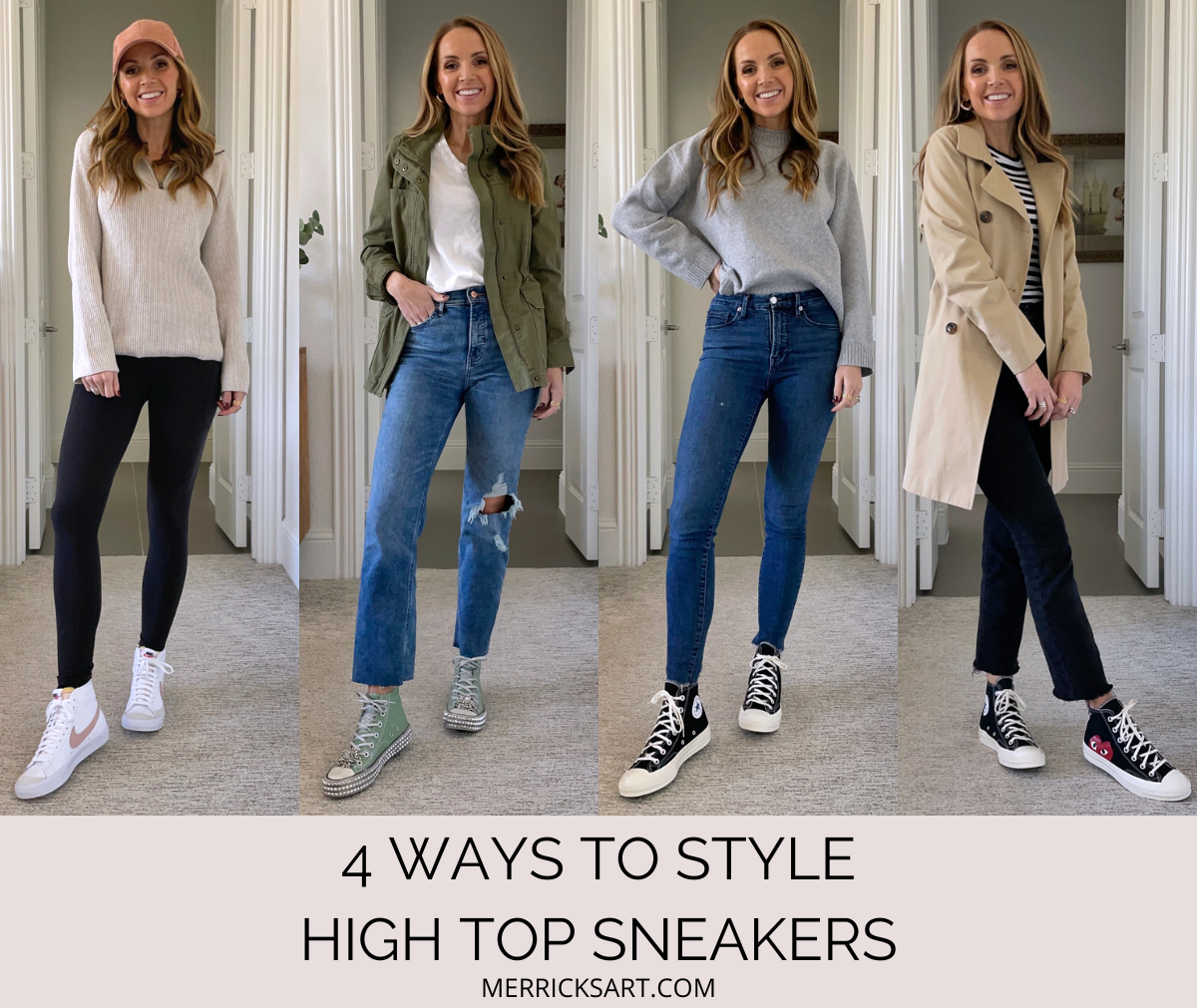4 Cute Outfits With High Top Sneakers Merrick s Art
