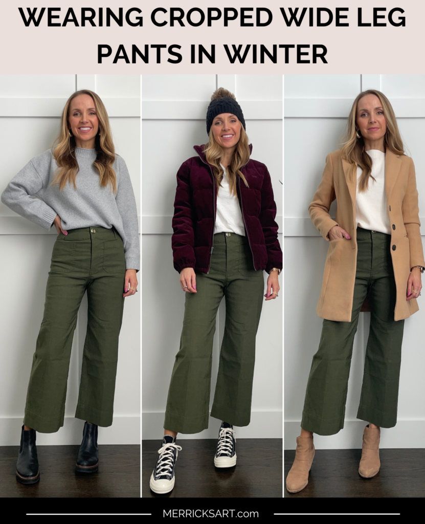Can You Wear Cropped Wide Leg Pants in Winter Outfits? Merrick's Art