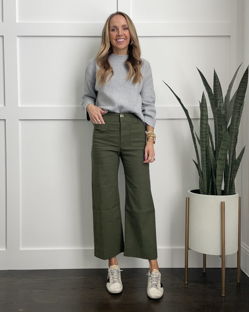 What colors and prints can you pair with the color olive green? Merrick