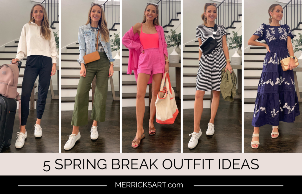 5 Spring Break Outfit Ideas (Travel Day, Pool, Amusement Park, Etc ...