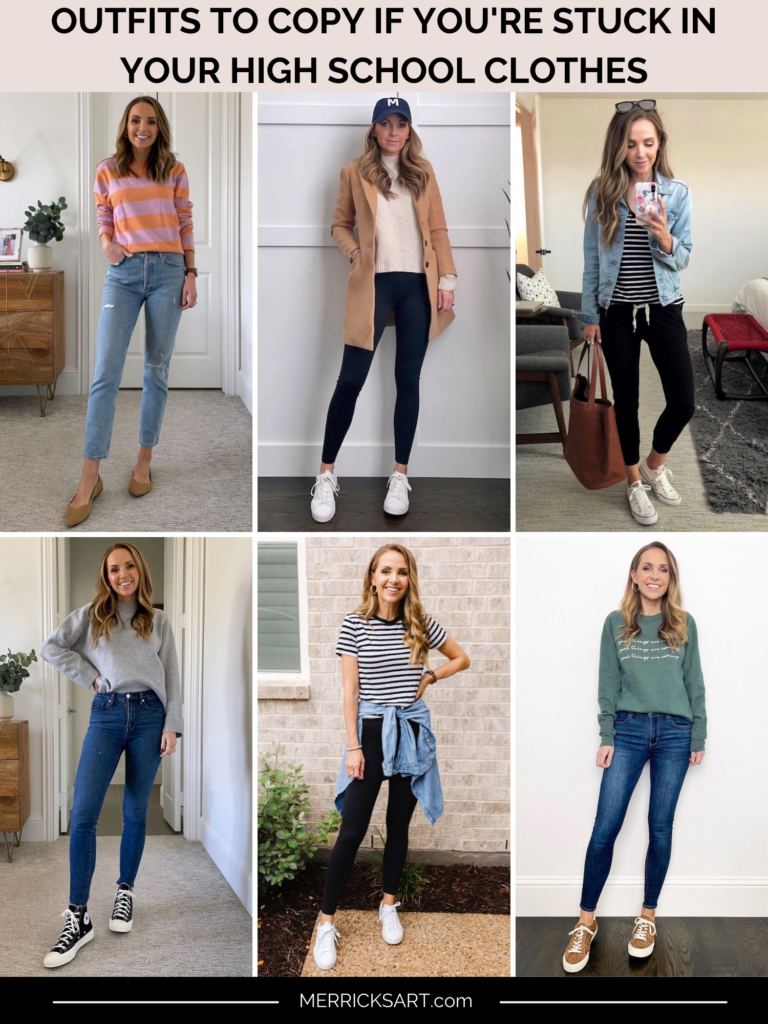 Basic Outfits To Copy If You're Stuck in Your High School Clothes