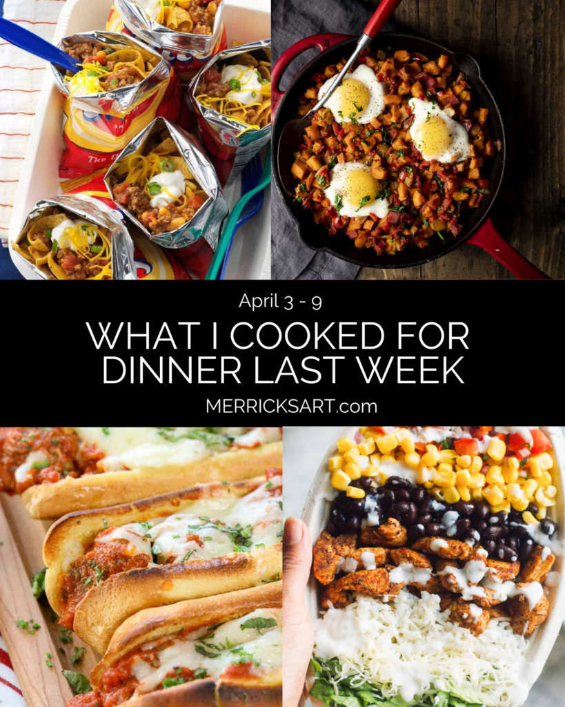 Weekly Menu, April 3 - 9