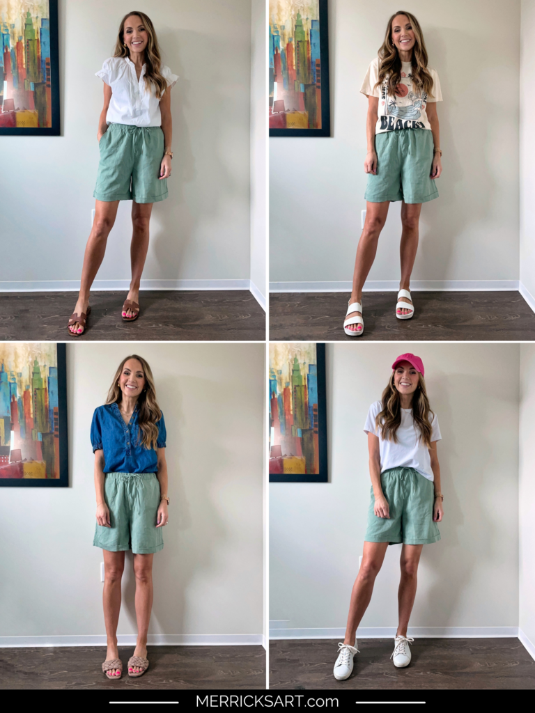 4 ways to wear non-denim amazon shorts