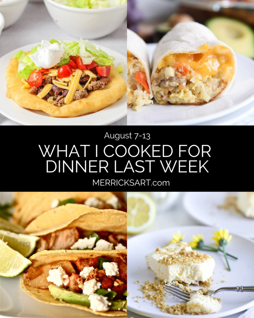 Weekly Menu August 7-13