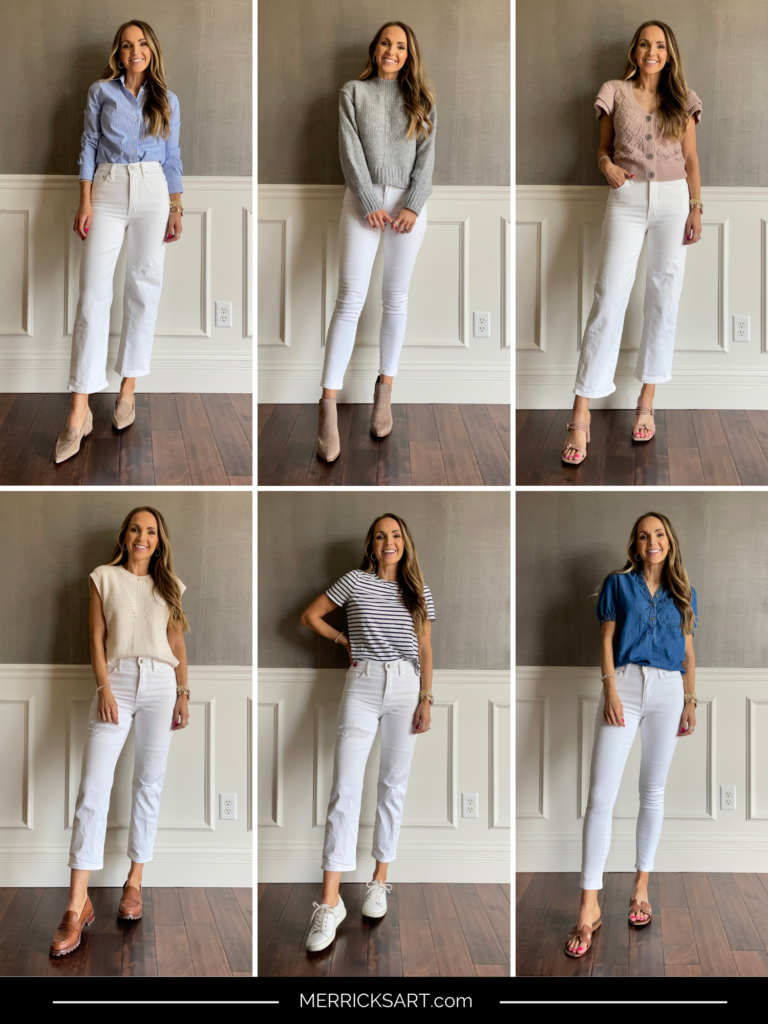 white jeans outfits
